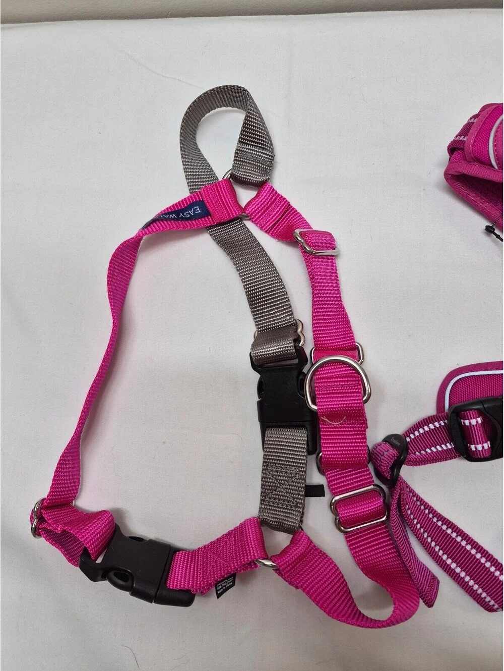Truelove Large Pink Mesh Dog Harness and Adjustable Harness Polyester B305